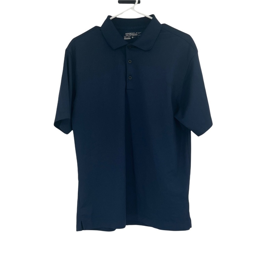 Nike Golf Blue Dri Fit Short Sleeve TOUR PERFORMANCE Polo Shirt Size M Men's